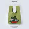 Ins Internet celebridade bolsa feminina malha lã balde saco japonês e coreano estilo all-match bolsa casual bolsa tote lancheira saco