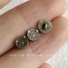 8mm Vintage Pequeno Feito à Mão DIY Bjd Mini Bronze Antigo 5 Botões Tecido Âncora Roupas de Boneca 746 Jinhua