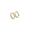 Anillo de Acero de Titanio con Seis Diamantes y Concha Blanca Estilo Japonés y Coreano Simple Elegante Diseño de Nicho para Mujer Anillo con Sentido Avanzado Joyería Versátil para Celebridades de Internet
