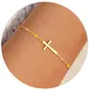 Pulseira Cruz Geométrica de Cobre da Moda para Comércio Exterior da Amazon, Simples e Versátil, Joia Elegante e Exquisita para Presente Feminino