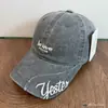Gorra de Béisbol Lavada Retro Americana con Bordado de Letras Valientes, Moda Trendy, Personalidad, Diseño de Visera, Gorra de Pico de Pato