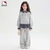 Conjunto de Otoño para Niña: Ropa Grande para Niños, Cuadros Vintage, Elegante, Conjunto de Dos Piezas Holgado y Cómodo