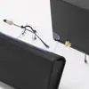 Nuevo estilo metal pata cruzada crostar moda sin marco liso gafas hombres y Mujeres Negocio artístico miopía armazón de gafas ópticas