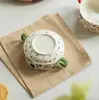 Bonitos Cuencos Domésticos de Gama Alta para Niños, Platos, Cuencos para Desayuno, Cuencos de Doble Asa de Aspecto Elegante, Cuencos para Yogur, Vajilla de Cerámica