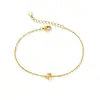 Pulseira de Prata de Lei 925 26 Letras Pulseira de Zircônia Ins Nicho Luxo Acessível Pulseira de Prata de Lei High-End Estilo Quente Transfronteiriço para Mulheres