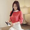 Foto Real Estilo Ocidental Camisa de Chiffon Primavera e Outono Camisa Elegante Camisa Manga Longa Nova Camisa Base Profissional com Lapela Feminina