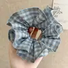 Goma para el pelo de cuadros vintage, versátil, de tela, estilo Mori, cuerda para el pelo, accesorio para el pelo de celebridad de internet coreana