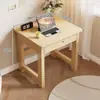 Juego de escritorio y silla para estudio de madera maciza, diseñado para estudiantes, con un estilo moderno y minimalista, adecuado para niños, estudiantes de primaria y estudiantes de secundaria