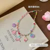 Collar Lindo de Kuromi para Niños Joyería para Niñas Juguetes de Cuentas Coloridos Joyería con Colgante Dulce Accesorios Estilo Coreano
