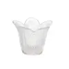 Suporte de Velas de Vidro Transparente com Folha de Cinco Pétalas Queimador de Incenso Suporte de Cera Abajur de Pétalas Acessórios de Lâmpada Artesanal Suporte de Lâmpada Suporte de Velas