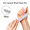 Herramientas de arte de uñas de origen transfronterizo reparación de uñas rectas tira de lijado de doble cara tira de pulido frotado astilla de madera ultrafina frustración al por mayor