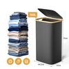 Cesta de lavandería impermeable de Amazon con anillo de acero extraíble y bolsa interior, cesta para ropa sucia con tapa, cesta plegable para guardar ropa sucia.