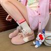Zapatos de Mujer de Piel Genuina 2025 Primavera Nuevos Combinación de Colores Retro Aumento Interno Zapatos de Entrenamiento Moral con Cordones Zapatillas Deportivas Versátiles Casuales