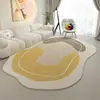 Alfombra tipo crema sala de estar engrosada mesa de café tapete de suelo resistente a la suciedad fácil de limpiar tapete de suelo lujo ligero sofá dormitorio alfombra de cabecera
