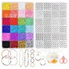 Venta caliente transfronteriza vidrio cuentas pequeñas de arroz cuentas caja de cuentas traje DIY hecho a mano joyería para hacer joyas