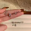 Set de Exquisitos Pendientes de Estrella Corazón de Zirconia para Mujer, Estilo Fresco, Versátiles, de Gama Alta, Pendientes Elegantes, Joyería para Orejas al por Mayor
