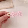 Pinza para el pelo romántica de flor de cerezo rosa dulce de alta gama para niña, flor para pelo suelto, flequillo, pinza lateral, joyería al por mayor