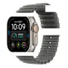 Adequado para Pulseira de Maçã Ocean Watch Oficial Mesmo Estilo Esportivo Silicone Apple Watch S12/11 Pulseira de Relógio Ultra4