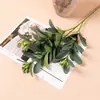 Flores Artificiales de Seda y Plantas Verdes para Decoración del Hogar de Año Nuevo, Arreglo de Mesa, Decoraciones Propicias, Arreglos de Flores Artificiales