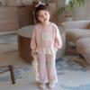 Conjunto de Roupa de Outono para Bebê Menina, Estilo Coreano, Roupa Infantil da Moda, Calças de Manga Comprida de Outono Super Bonitas, Roupa Infantil