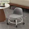 Taburete Giratorio con Respaldo para Uso Doméstico, Adecuado para Apartamentos Pequeños, Silla Móvil para Sala de Estar, Silla Amigable para Niños para Aprender a Caminar, Silla Giratoria