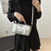 Bolso Casual Simple para Mujer 2024 Verano Nuevo Moderno Bolso Cuadrado Pequeño con Lazo Bolso Bandolera de Moda para Mujer