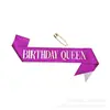 Cinta de Hombro para Fiesta de Cumpleaños Transfronteriza Chica o Reina de Cumpleaños Cinta de Etiqueta Chica de Cumpleaños Cinta con Lámina de Oro