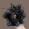 Pañuelo Cuadrado a Cuadros Estilo Coreano para el Cabello, Goma Elástica Estilo Perezoso, Cuerda para Moño de Gama Alta, Goma para el Cabello Dulce