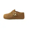 Mules estilo Birkenstock para mujer que aumentan la altura, para personas bajitas, adecuados para uso en exteriores, de punta cerrada, sin cordones, zapatos casuales de suela gruesa para otoño de 2026