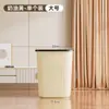 Lixeira Transparente Doméstica Grande Capacidade Anel de Pressão Quarto Banheiro Escritório Cozinha Plástico Alto Padrão Sensação Cesto de Lixo