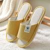 Pantuflas de lino para hombre, para interiores y exteriores, silenciosas, absorbentes del sudor, resistentes al desgaste, de algodón y lino para primavera y otoño.