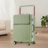 Maleta de Marco de Aluminio Modelo Nuevo 2026 para Hombres, Maleta de Carrito de Gama Alta para Mujeres, Maleta de Viaje Elegante y Resistente a Golpes con Asa Ancha y Cerradura de Combinación