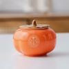 Caqui Ruyi Tarro de Caqui de Cerámica tamaño pequeño Tarro de Té Dulces Decoración de Boda Tarro de Dulces Caqui Grande Tarro para Fruta Seca