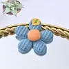 Punto directo flor cuadrada de cinco pétalos color flor pétalos de poliéster diadema diy para niños zapatos y sombreros accesorios de ropa