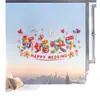 Decoraciones de Ventana para Bodas, Pegatinas Electrostáticas de Peluche para Vidrio, Decoración de Habitación de Boda, Pegatinas de Ventana con Palabras Felices, Colección de Artículos para Bodas