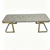 Banqueta de Pie de Cama de Lujo Ligero Estilo Italiano, Banco para Dormitorio del Hogar, Banco Largo, Banco para Cambiarse los Zapatos en el Vestidor, Banco de Piel de Gama Alta para Descanso