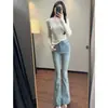 Suéter de punto acanalado con cuello en V estilo coreano, nuevo jersey de punto fino de manga larga para primavera/otoño 2026, elegante top para ir al trabajo