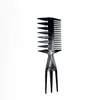 Peine de cola puntiaguda para partición de peinado, fibra de carbono antiestático, resistente a altas temperaturas, dientes densos, púa profesional para cabello
