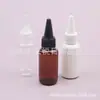 Botella transparente de 35 ml con tapón de punta, botella de tapón de punta para arte con arena, botella de tapón de punta para aceites esenciales, botella de tapón de punta para aceites, botella de tapón de punta para agua