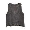 Ropa de verano para mujer talla grande, holgada, grande, cuello en V, artística, retro, suéter, chaleco, chaleco, top talla grande