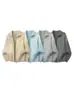 Suéter Tejido Estilo Perezoso Retro Americano para Hombre Otoño Invierno Marca de Moda Tacto de Alta Gama Prendas de Abrigo Cárdigan Solapa Chaqueta Suéter Casual