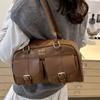 Bolsa de Ombro Retro de Grande Capacidade para Mulheres 2026 Outono Nova Bolsa de Mão Transversal de Alta Qualidade Bolsa Boston da Moda