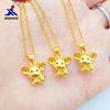 Colgante adorable de ratón chapado en oro latón, chapado al vacío, joyería de imitación oro, mascota del año de la rata, directo de fábrica, colgante para damas