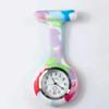 Reloj de Enfermera para Mujer Impermeable Reloj Colgante con Pin Simple Reloj de Bolsillo de Silicona Estudiante Prueba de Batería Reloj de Bolsillo para el Pecho de Doctor