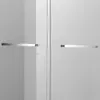 Cabina de Ducha de Acero Inoxidable con Marco Todo Incluido 304 Puerta de Vidrio para Baño Separación Seco y Húmedo