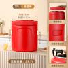 Balde Isolante de Aço Inoxidável Cantina Removível Balde de Arroz Comercial Balde Dourado para Sopa Caldo Quente Barraca Grande Capacidade Balde para Mingau de Café da Manhã