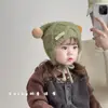Bonito Sombrero de Bebé de Dibujos Animados Estilo Otoño e Invierno para Niños y Niñas Sombrero de Lana Tejido para Niños para Mantener Caliente y a Prueba de Viento al Salir y Proteger los Oídos
