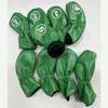 Fábrica de origen produce sus propias fundas para palos de golf, fundas para hierros de golf, fundas para cabezas de palos, fundas bordadas estampadas de PU para cabezas de palos
