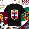 Camiseta Estampada con Logo de Equipo de la Copa del Mundo 2026 La Más Vendida en Amazon Casual de Manga Corta Talla Europea