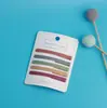 Nuevo Color Pinza de Palabra Celebridad de Internet Hyun-A con Lazo Curvo Material de Pintura de Goma Textura Mate Pasador Juego para Niños